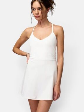 Spiritual Gangster Jet Active Dress White Size Medium